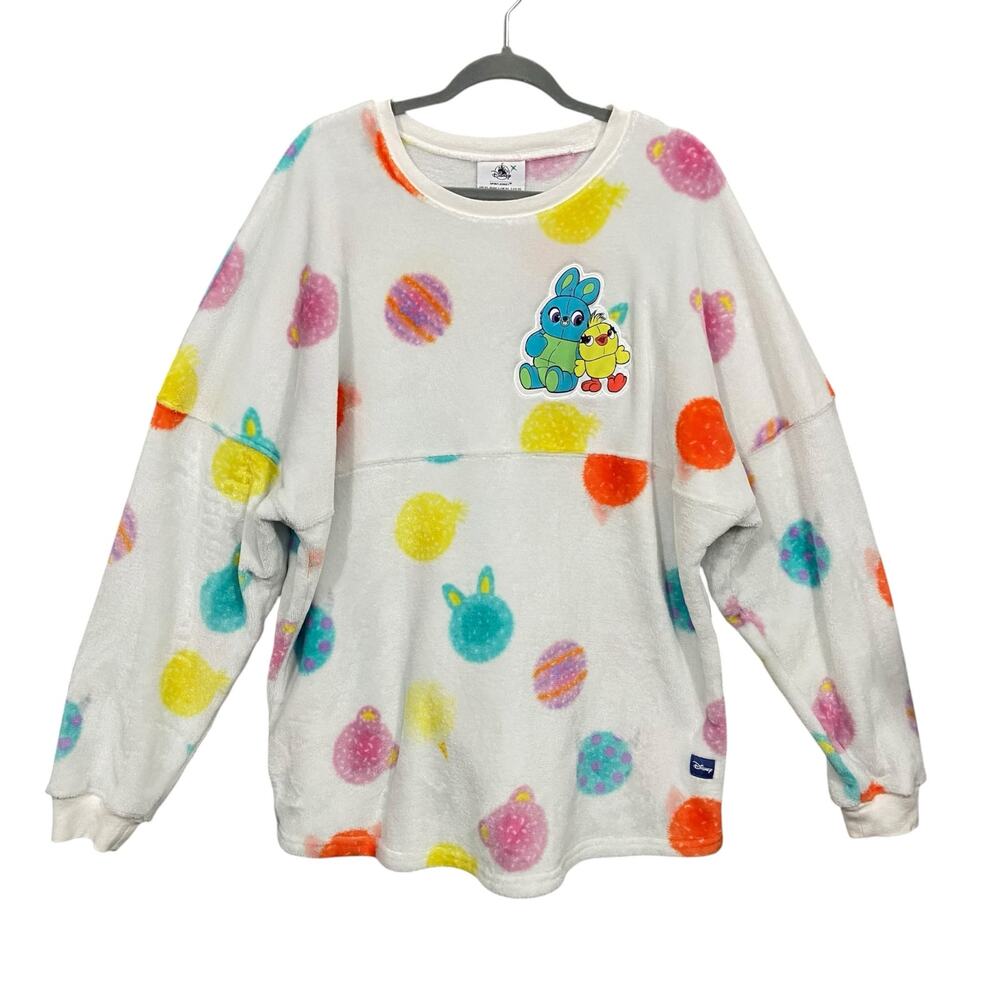 Disney Spirit Jersey Long Sleeves Fleece Pullover Top XL